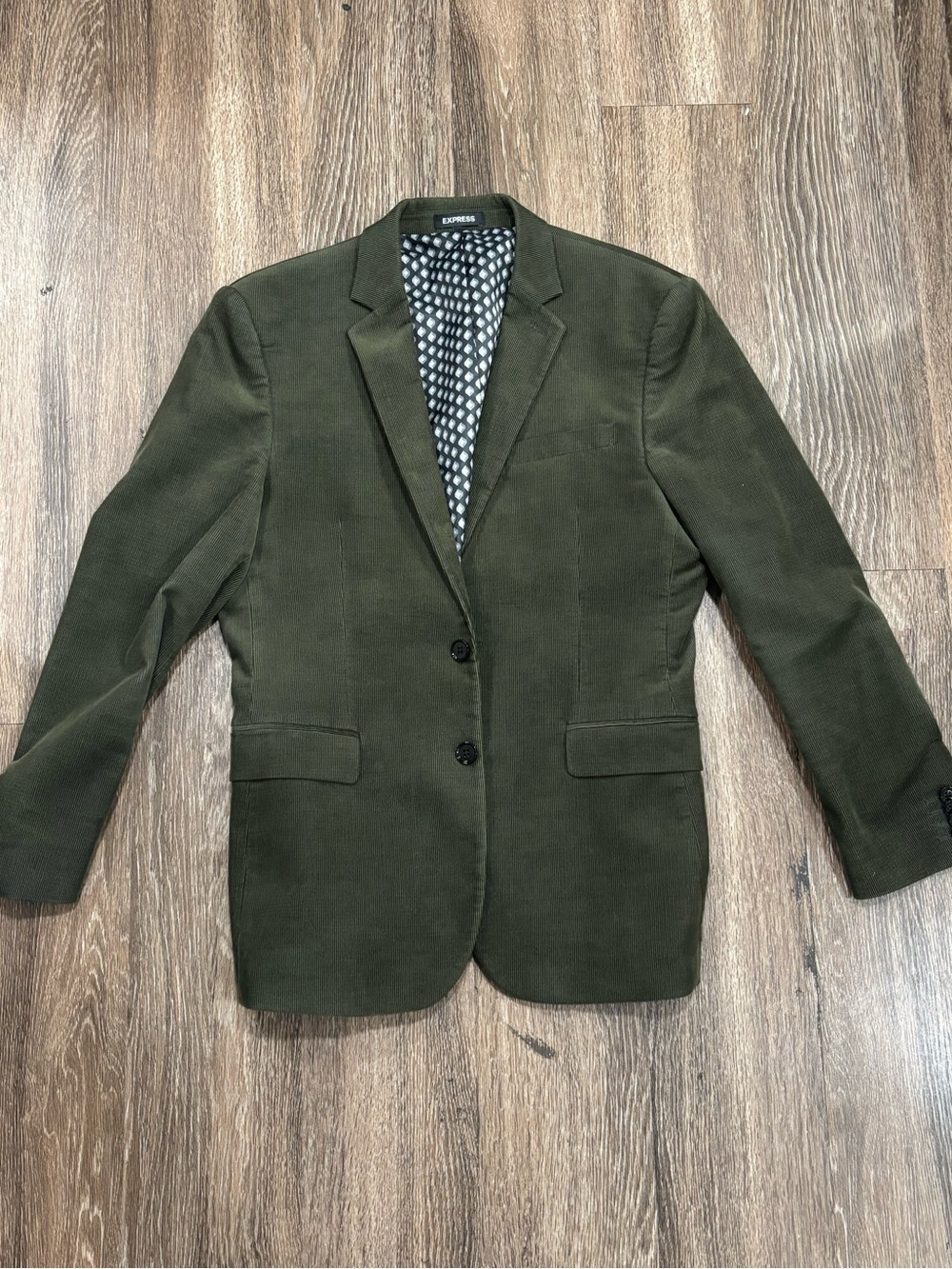 Express Men's Olive Corduroy Sport Coat